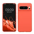 kwmobile Handyhülle für Google Pixel 8 Pro Hülle, für Pixel 8 Pro Case - Hülle Silikon - kabelloses Laden - Leuchtende Koralle