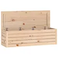 vidaXL Truhe, Aufbewahrungsbox mit viel Stauraum, Aufbewahrungstruhe mit Deckel, Werkzeugkasten Holzbox Holztruhe, Massivholz Kiefer