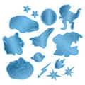Step by Step Set reflektierende Sticker, Blau, 11 Sticker, Textilsticker, wasserfest, für Ranzen, Rucksack und Kleidung