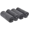 VIVOTE 4er Pack Microfaser Handtücher Set Stark Wasserabsorbierendes Gym Handtuch, Unisex Sporthandtuch für Sauna Fitness Sport, Schnelltrocknend & Saugstark für Outdoor Sport, 40cm X 80cm, Grau