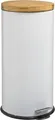 5Five Mulleimer/Treteimer Bambus - weis - 30L - 38 x 29 x 60 cm