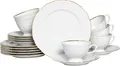 CreaTable Kaffeeservice Maria Theresia, KaffeeService 18-tlg (18-tlg), 6 Personen, Porzellan, Traditionelle Porzellanform