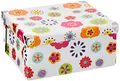 Zeller 17852 Aufbewahrungsbox, Kids, Pappe, ca. 31 x 26 x 14 cm, Blumen - Mehrfarbig