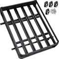 VEVOR Schwarz Aluminium Dachgepäckträger Korb, Gepäckträger 127 x 90 x 14 cm, Gepäck Fracht Träger 100 kg, Relingträger mit Bars Auto Dachträger, Relingträger Leichtes