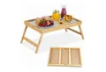relaxdays Tabletttisch Betttablett Bambus