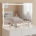 Bellamio Livny Schminkspiegel mit Beleuchtung – Schminktisch Spiegel mit LED-Strip – großer Spiegel mit 3 Lichtfarben dimmbar mit Touch-Sensor – Kosmetikspiegel inkl. Wandmontage – 110×70 cm