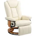 Homcom Relaxsessel,, Creme, Leder, 88x103x78 cm, Wohnzimmer, Sessel, Relaxsessel