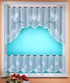 Weckbrodt Scheibengardine Eliana, Stangendurchzug (1 St), halbtransparent, Jacquard, Bistro, Jacquard, floral, 2teiliges Set, Gardine, Store