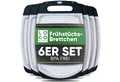 Loco Bird Frühstücksbrett 6er Set - 25,5 x 16cm, Kunststoff, (PVC-Brettchen für die Küche, 6-St., Brettchen), Antibakterielles Frühstücksbrett aus Kunststoff