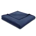 Neue Biederlack Decke Wohndecke Cotton Sense 771599 150x200cm, Blau/Mitternacht
