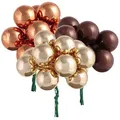 Florists Products Weihnachtsbaumkugel Mini Weihnachtskugeln Glas Draht Braun Gold 25mm 140 Stk