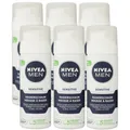 Nivea Men Sensitive 6 x 50 ml Rasierschaum Shaving Foam für empfindliche Haut Se