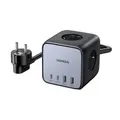 60113 Ugreen Diginest Würfel 7-in-1 3 AC-Ausgänge Typ C 1 8 m Grau Schwarz 3 ~D~