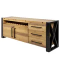 riess-ambiente.de Massivholz Sideboard Thor 195cm Vintage braun Pinie recycelt Industrial