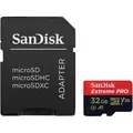 SanDisk 32GB EXTREME PRO microSD Speicherkarte A1 +SD-Adapter, Memory Zone App, RescuePRO
