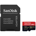 SANDISK mSDHC Extreme Pro 32GB + SD Adapter, 100MB/s, Class 10, U3