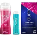 durex Gleitgel Verwöhn-Set - Intense Orgasmic Gel + Guarana Gel 2in1 + Prickelnd Gel, 3er Pack, 3-tlg., für vielfältige Erlebnisse für Sie und Ihn weiß