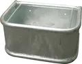 Kerbl Rechtecktrog 45x34x24cm 35L feuerverzinkt für Pferde Rinder mit Ablauf