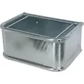 Rechteckige, Verzinkte Feeder Kerbl Abgerundete Sicherheitskanten Mit Entleerung Von Polsterung Von 5 Mm, 45 X 34 X 24 Cm, 35 L