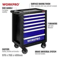 Workpro WP209074 7-Schubladen Werkstattwagen mit 193 Werkzeugen (193x) (WP209074)