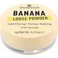 essence BANANA LOOSE POWDER, Gelb, mattierend, fixierend, farbkorrigierend, transluzent, matt, vegan, ölfrei, ohne Parfüm, ohne Alkohol, 1er Pack (6g)