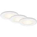 Briloner LED Einbauleuchten Thin 3er-Set Warmweiß 11,5 x 3 cm  Weiß