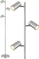 Stehlampe, Strahler beweglich, silber, Höhe 154 cm