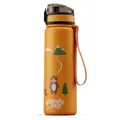 schmatzfatz Trinkflasche Kinder 500ml - Auslaufsicher, BPA-frei, 1-Klick-Verschluss, Tritan, Kinderfreundliches Design, Geeignet für Kohlensäurehaltige Getränke, Orange Forest