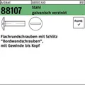 200er PACK(Stk) Flachrundschraube M 8 x 40 R 88107 m.Schlitz VG Stahl 4.6 galvan