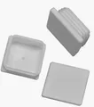 100x Lamellenstopfen Vierkantrohrstopfen 40x40mm (Außen) WEISS (0.29€/1Stk)