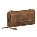 STILORD "Marigold 3-in-1 Echt Leder Portemonnaie Damen - Handytasche zum Umhängen - Crossbody Bag Umhängetasche Clutch Schultertasche Geldbörse Groß 18 Kartenfach RFID Farbe:bergamo - braun