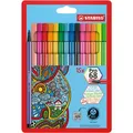 Stabilo Filzstifte Pen 68 10+5 Neon, 6815-2, Strichbreite 1mm, im Kunststoff-Etui, 15 Stück