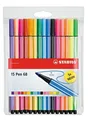 STABILO PEN 68 FASERMALER 15 STÜCK INKL. 5 NEONFARBEN NEU