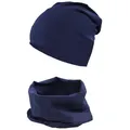 TupTam Beanie TupTam Jungen Beanie Mütze und Schlauchschal 2er Set blau 56