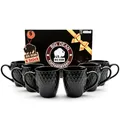 BigDean Tasse 6 Stück Kaffeetassen 400ml schwarz matt Kaffeebecher Keramik, 1-tlg., Keramik, Zeitlos in Schwarz und aus Hochwertiger Keramik