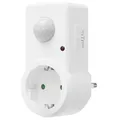 Oktaplex Sia Steckdose mit Bewegungsmelder 120° / 9 Meter Infrarot Bewegungssensor Zwischenstecker Innen PIR-Sensor weiß