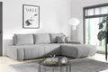 MEBLITO Ecksofa Eckcouch Bonari L Form Sofa mit Schlaffunktion Bettkästen Couch Sofagarnitur Rechts Monolith 84