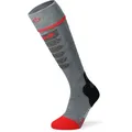 Lenz Heat Sock 5.1 Toe Cap Slim beheizbare Socken, schwarz-grau-rot, Größe 39 40 41 für Männer