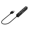 SABRENT USB Hub, USB Adapter 2.0, USB verlängerung mit EIN/AUS-schaltern Geeignet, USB Verteiler mehrfach für PS4/PS5, PlayStation 5, Laptop, PC, drucker, MacBook, USB Stick, Notebook (HB-MCRM)