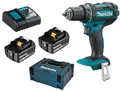 Makita Akku-Bohrschrauber DDF482RFJ 18V 3,0Ah 2x Akku Ladegerät Makpac 64Nm