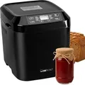 Clatronic Brotbackautomat - frisches Brot zu Hause selber backen - automatische Zubereitung, Warmhaltefunktion, mit Timer, 12 Backprogramme - BBA 3774 - Schwarz