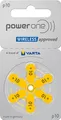 Varta Power One Gr. 10 Hörgerätebatterien 1,45 V 6er Blister PR70 Gelb 24610 p10