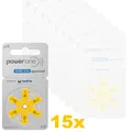 15x 6er Blister Varta Power One Hörgerätebatterien P10 PowerOne PR70 Typ 10