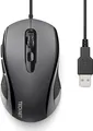 TECKNET Kabelgebundene Maus 6400 DPI Optische Business Maus 6 Tasten Grau