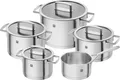 ZWILLING Vitality, Edelstahl, Edelstahl, Edelstahl, Edelstahl, Glas, Keramik, Gas, Halogen, Induktion, Versiegelte Platte