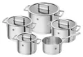 Kochtopf-Set 5-tlg. - Edelstahl 18/10 - mit Deckel