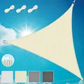 Sol Royal Sonnensegel dreieckig 3x3x3m Wasserdurchlässig HDPE Atmungsaktiver Balkon Terrasse Segeltuch UV Sonnenschutz Segel Garten Pool Camping Creme – Shade Sails HS9