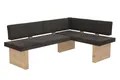 Eckbank LINN EB, mit Webstoff-Bezug, Farbe braun-artisaneiche