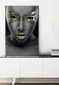 queence Acrylglasbild Behdeti, Bilder von Frauen, Fashion, Frau, Gemälde, Magazincover, Mode, Modern (1 St), von Hand eingearbeitete Blattgold Applikationen