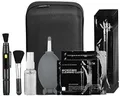 Movo DSLR Kamera Reinigungs-Kit mit 10 APS-C Sensor Bürsten, Sensor Reinigungsflüssigkeit, Rocket Luftpuster, Linsenstift, weicher Bürste, 2X kleinen & 2X großen Microfiber Tüchern & Tragetasche